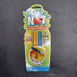 Tying Sticks 2 Pack Orange Blue Makes Water Balloons Easy By Tie-Not‎ New